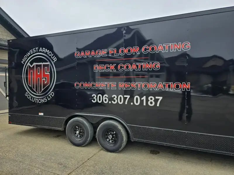 Midwest Armour Solutions trailer parked outside